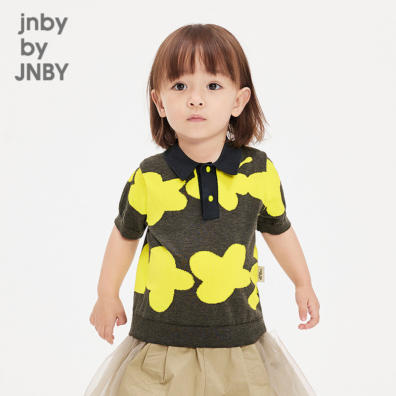 江南布衣婴童套头针织衫纯棉翻领图案春男女童婴儿jnbybyjnb