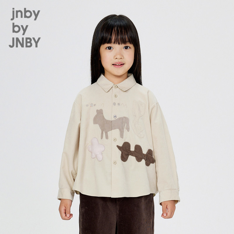 江南布衣童装棉灯芯绒衬衣小马图案秋冬男女童儿童jnbybyjnby