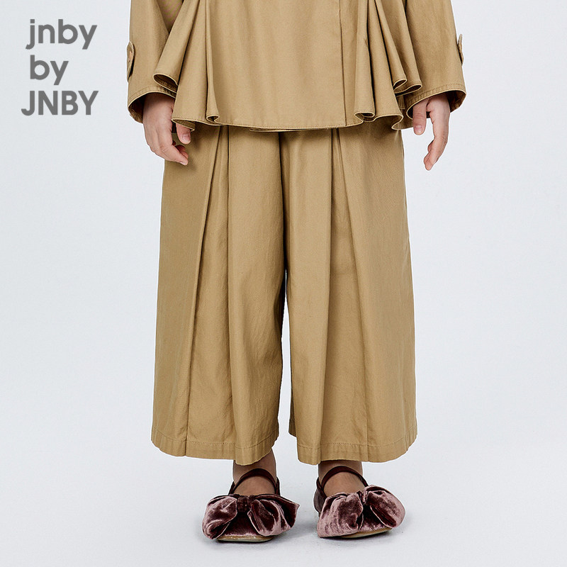 江南布衣童装棉纱卡直筒裤长裤可爱秋冬男女童儿童jnbybyjnb