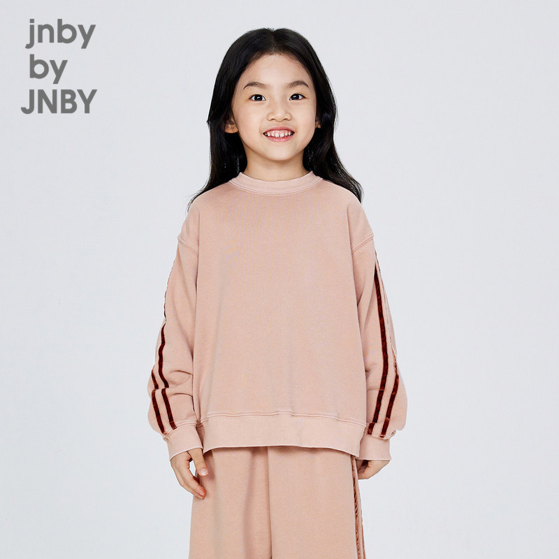 江南布衣童装棉毛圈布H套头卫衣条纹秋冬男女童儿童jnbybyjn
