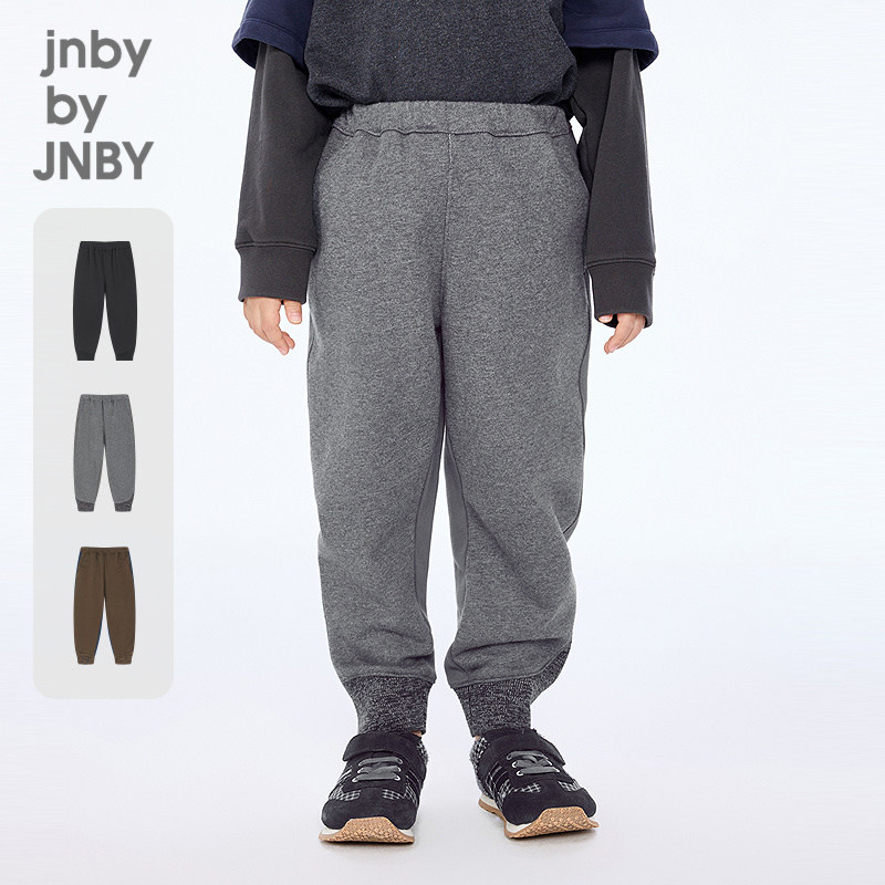 江南布衣童装宽松休闲长裤束脚裤时尚简约秋男女童jnbybyjnby