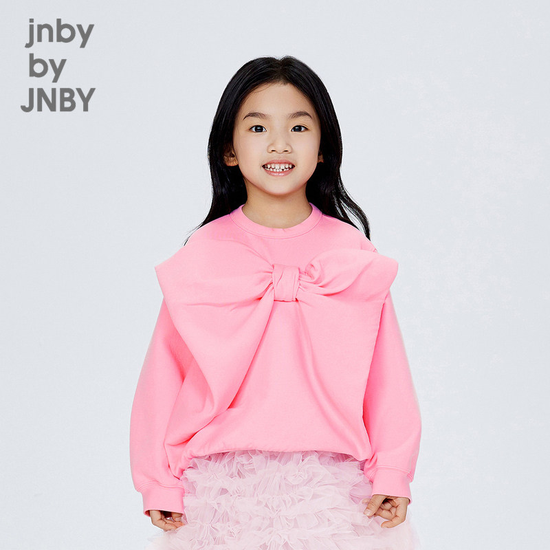 江南布衣童装空气层蝴蝶结套头卫衣可爱秋冬女童儿童jnbybyjn