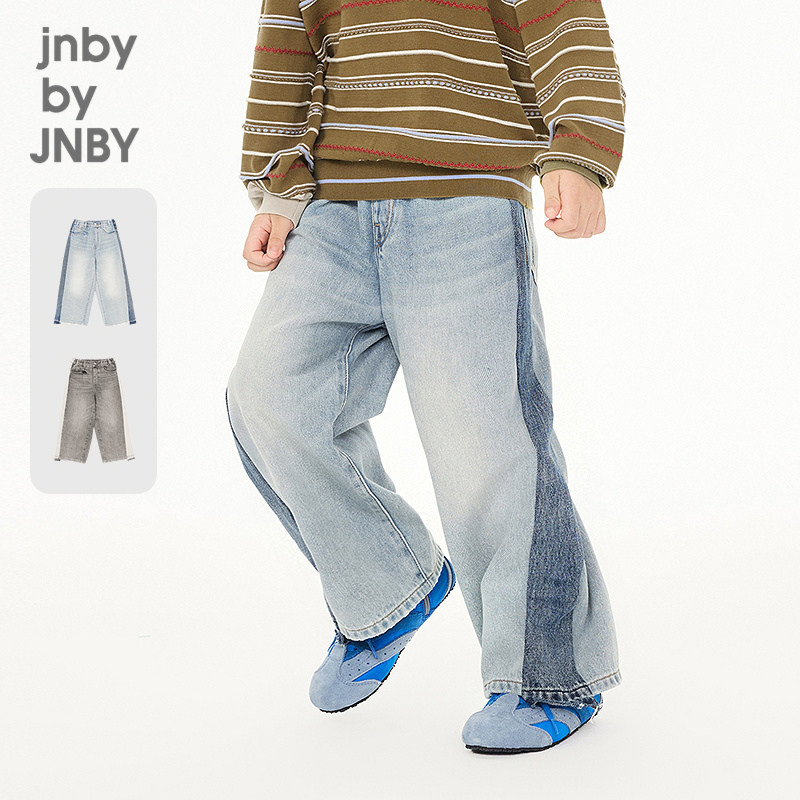 【季末折扣】江南布衣童装牛仔长裤直筒裤26秋男女童jnbybyjnby