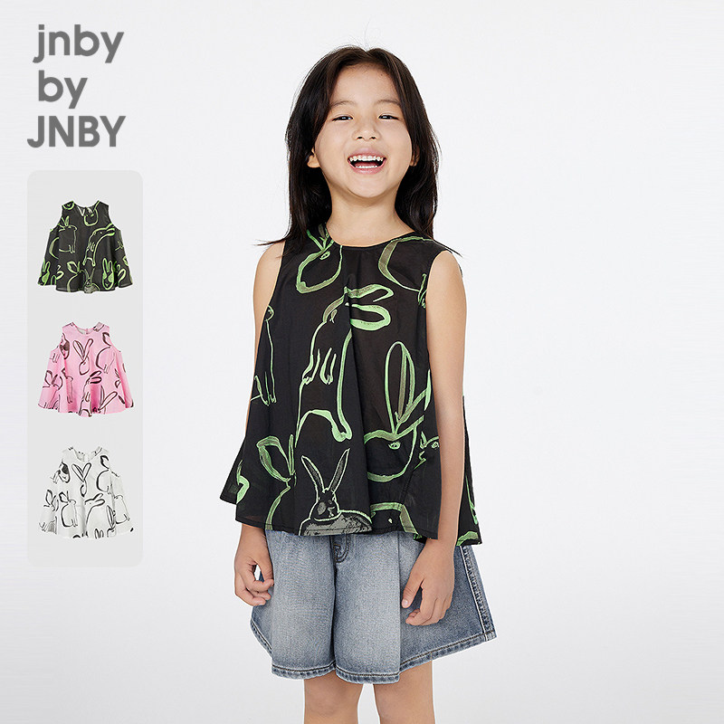 江南布衣童装衬衫纯棉时尚圆领A型吊带衬衫夏女童儿童jnbybyj