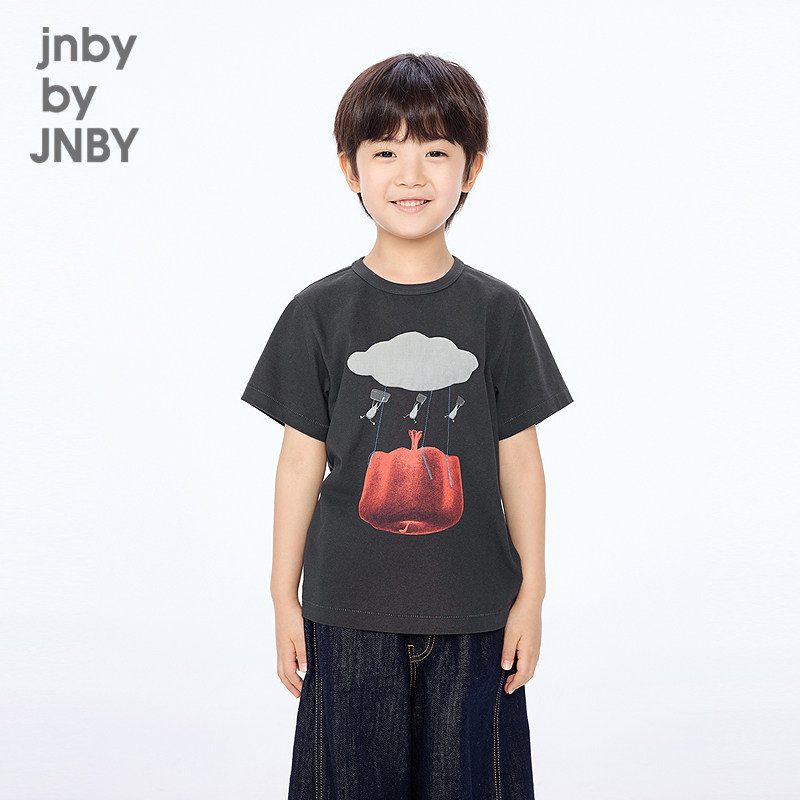 [秀场同款]新款江南布衣童装短袖T恤H型休闲25秋男女童jnby