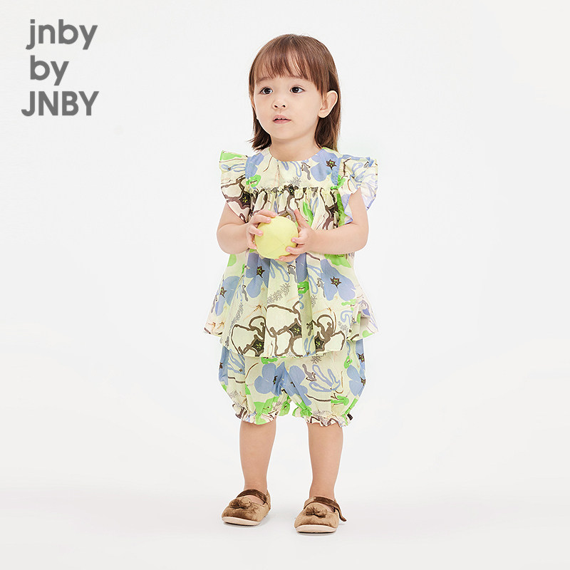 江南布衣婴童上下装组合套装花型两件套夏女童婴儿jnbybyjnb