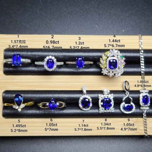 天然皇家蓝 蓝宝石戒指 2000元皇家蓝全家福  性价比简直闭眼入