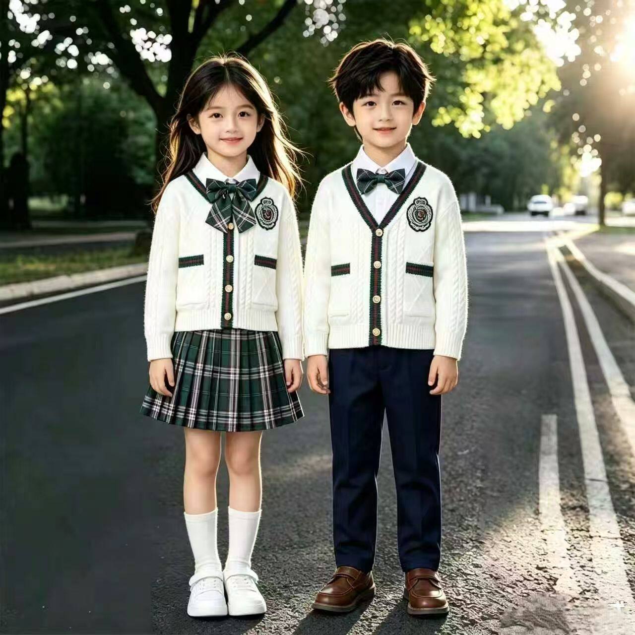 女童元旦中小学生朗诵合唱演出服