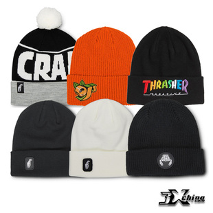 正品滑雪滑板保暖毛线帽子 冷帽THRASHER 螃蟹CRAB GRAB