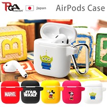 奥特莱斯 特卖日本正品PGA代购苹果AirPods保护套适用蓝牙耳机 迪士尼漫威卡通硅胶带户外金属扣 日系小众