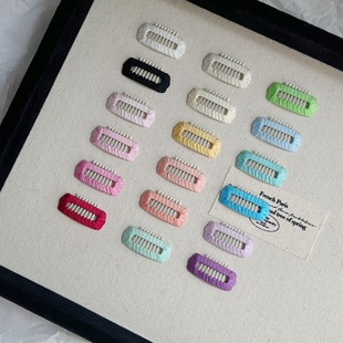 仿真丝丝带BB夹异型夹爱心桃心扁爱心方夹水滴流星五角星素夹批发