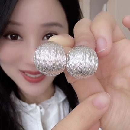 金属拉丝耳环冷淡风耳饰女小众设计轻奢高级感银色耳钉2026新款潮