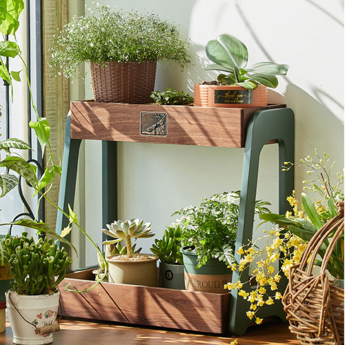 那澜多好双层田园风实木花架