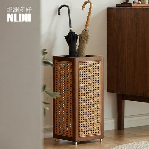 那澜多好中式藤编雨伞收纳架
