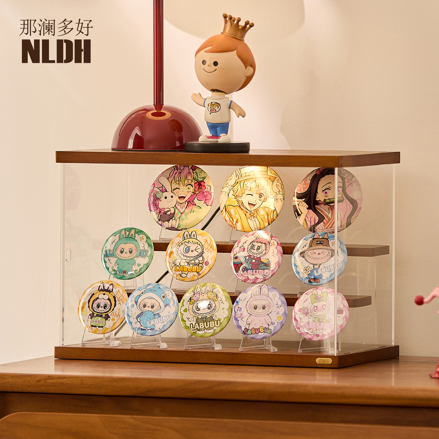 吧唧透明展示架谷子展示盒防尘亚克力手办收纳盒盲盒徽章卡位支架,收纳整理,吧唧收纳盒/架,淘宝优惠券,粉丝福利购,淘宝优惠卷