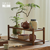 茶室装饰花几桌面迷你水培植物固定架多层茶杯架茶具收纳展示架子