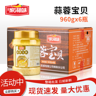 家湘味蒜蓉宝贝960克X6罐蒜泥生蚝烧烤茄子蒜蓉粉丝扇贝火锅蘸酱