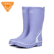 子防水防滑长筒靴 户外鞋 高颜值亮色雨鞋 涉水鞋 雨靴女秋冬紫色时尚