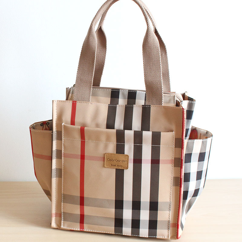 优质经典防水牛津布侧袋水杯位饭盒包便当包妈咪小拎包逛街溜娃手,收纳整理,饭盒袋,淘宝优惠券,粉丝福利购,淘宝优惠卷