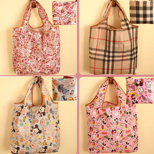 卡通可爱图案折叠小号购物袋 自备 超市购物袋环保袋 包邮 2个