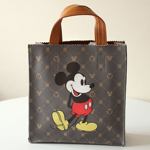 正版迪士尼米奇唐老鸭手提包饭盒包便当包逛街带娃包A4复习拎包
