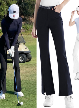 PGM 高尔夫裤子女秋冬女装微喇女裤服装女士球裤运动衣服长裤套装