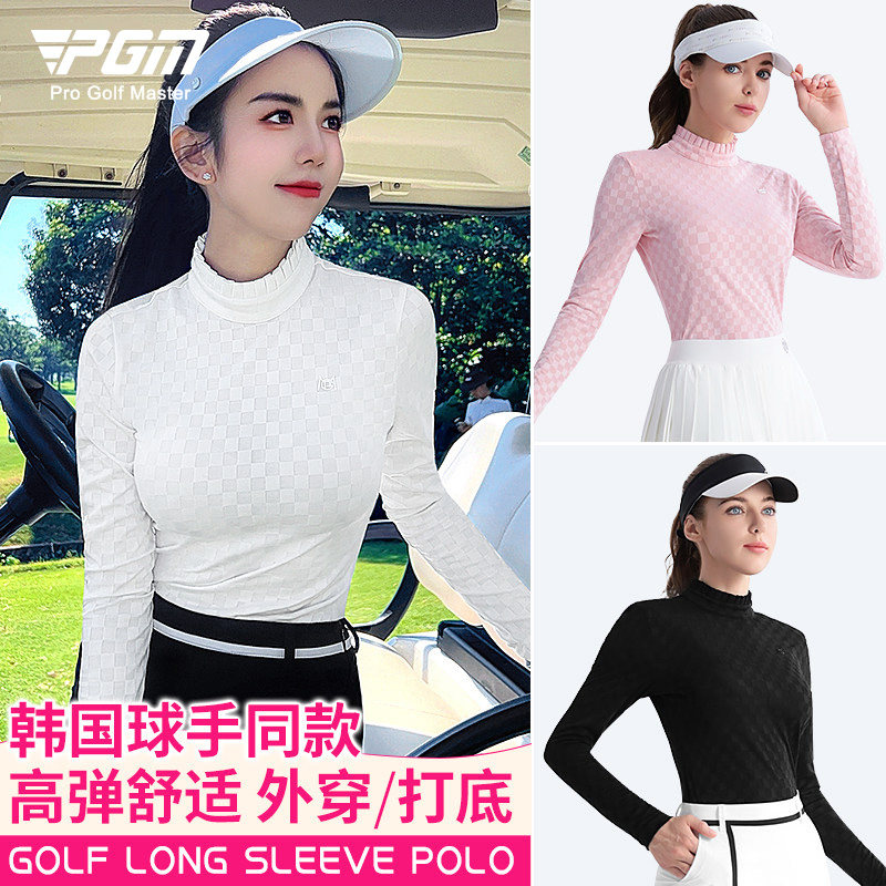 2026高尔夫女装秋冬防晒女士服装长袖t恤打底衫上衣网球衣服套装