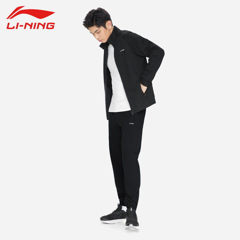 李宁运动套装男女情侣春秋休闲健身舒适百搭宽松卫衣卫裤AWES021
