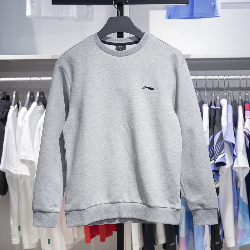 李宁套头衫男款春秋季舒适圆领