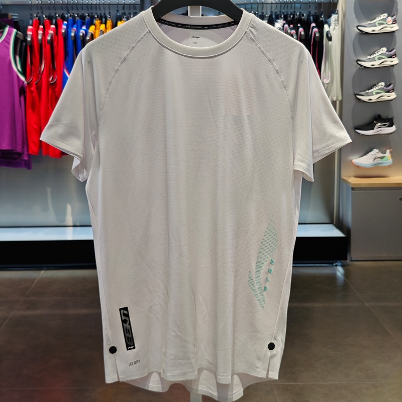 李宁男夏季透气亲肤运动短袖T恤