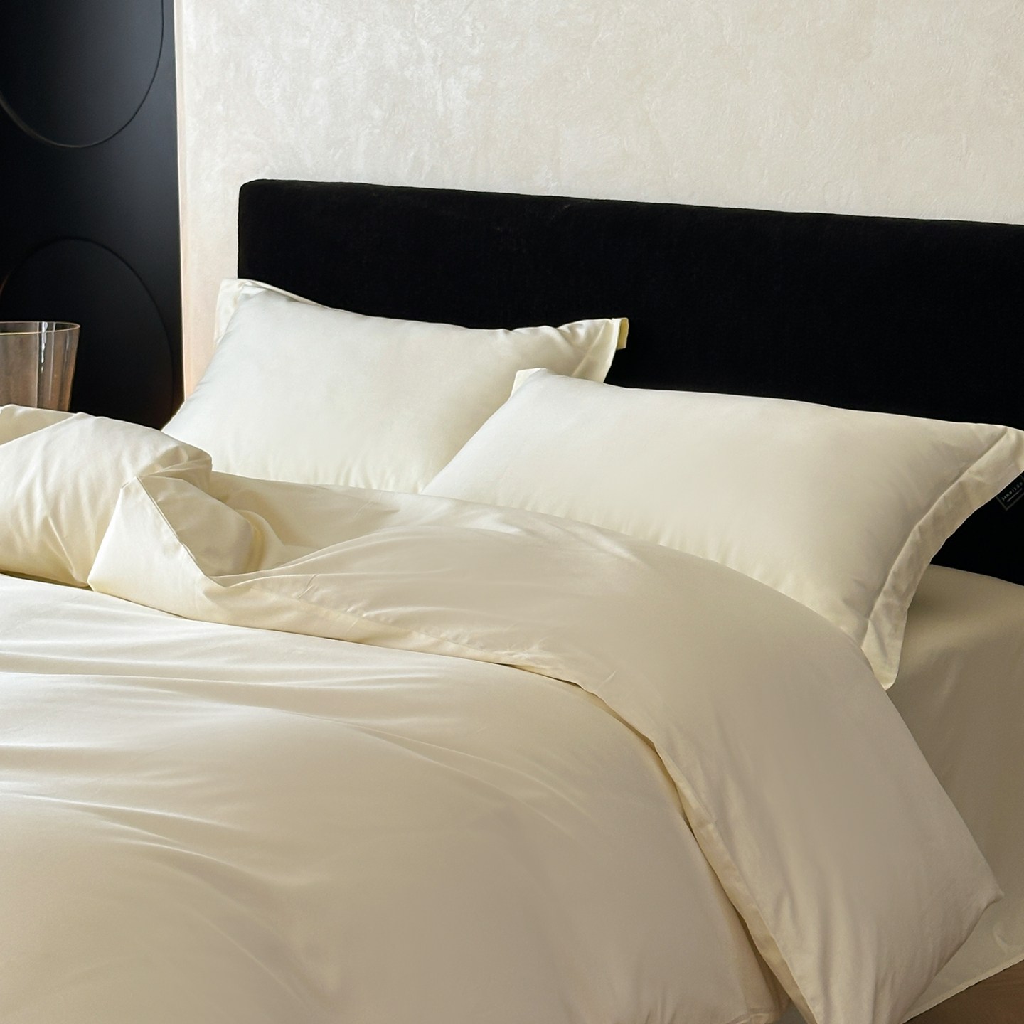 高端双股新疆长绒棉珍珠白色被套单件全棉纯棉奶油米白纯色被罩袋