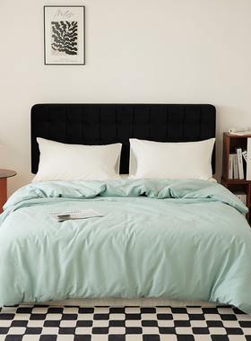 高密度全棉被套单件薄荷绿色淡蓝色青蓝被罩袋纯棉1.51.61.8m2米3