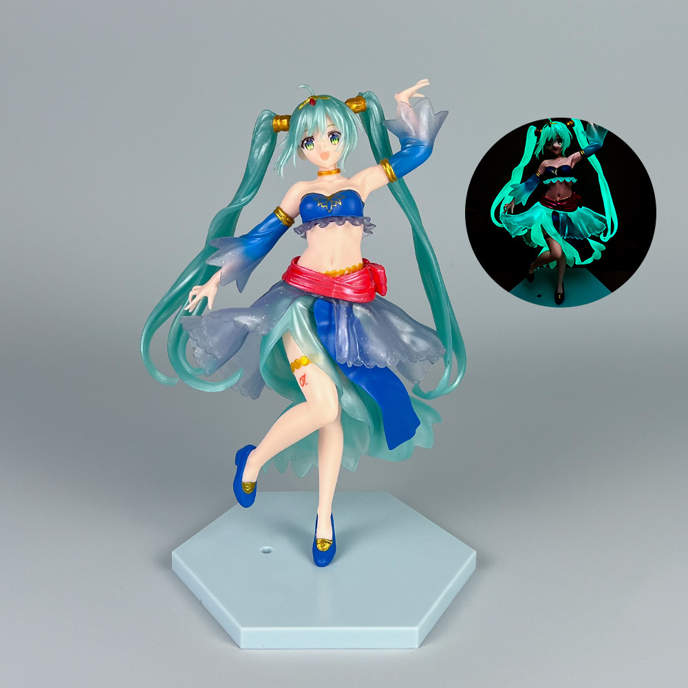 美动漫手办miku初音未来虚拟歌手夜光舞女模型周边摆件盒