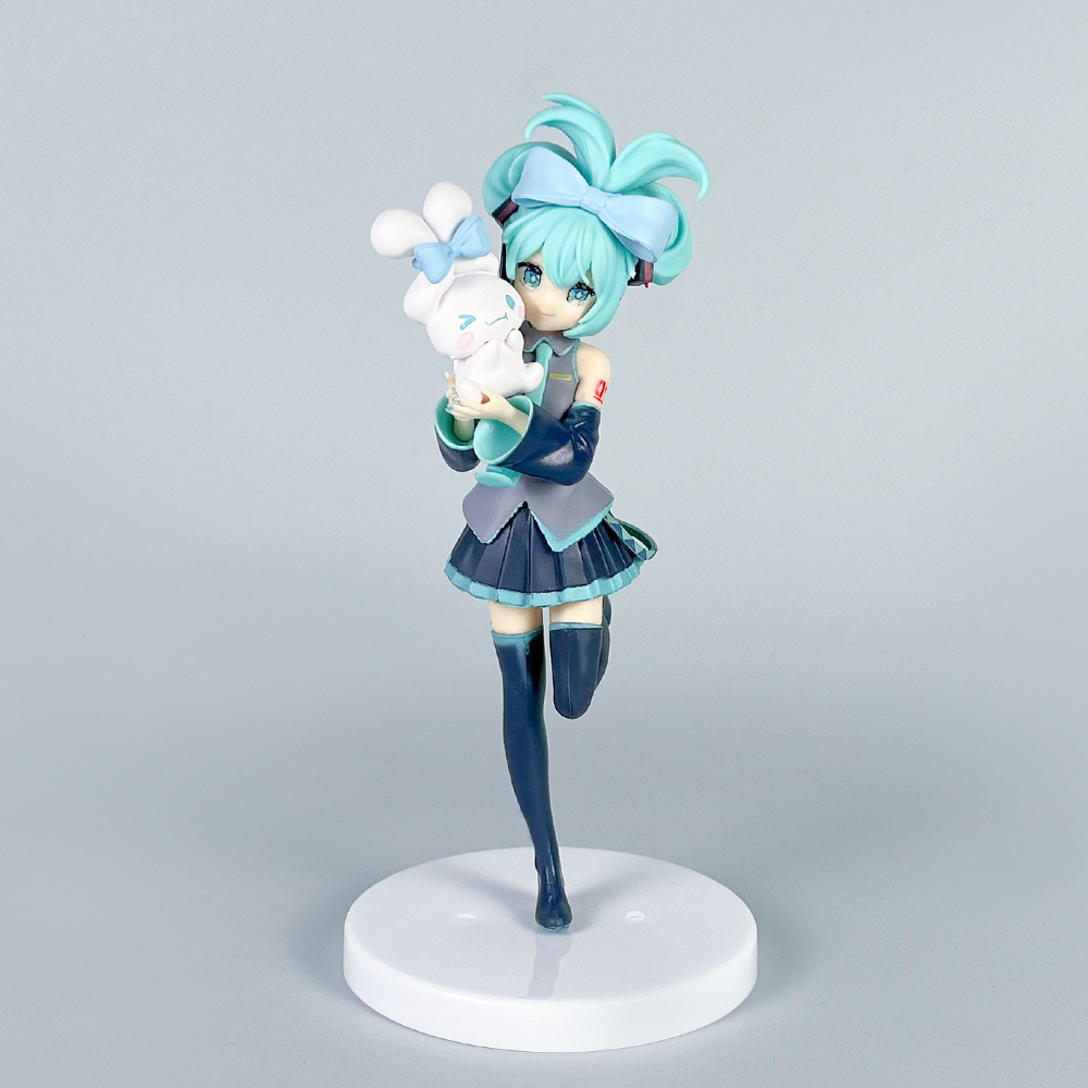 初音未来动漫美手办大耳玉桂狗初音miku模型公仔机箱摆件盒装