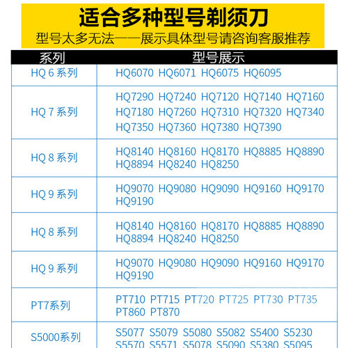 适用飞利浦剃须刀充电器源线Series3000 s3102 s3103 s3203 s3202