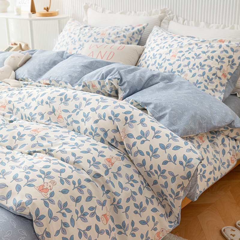 素年锦时丨小兔子碎花纯棉床上用品小清新床单被套单件床笠定做,床上用品,床笠,淘宝优惠券,粉丝福利购,淘宝优惠卷
