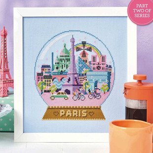 精准印花A071巴黎 ANC安卡线 多金绣铺十字绣自配套件DMC R线