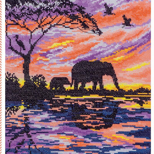 多金绣铺十字绣自配套件DMC/R线/ANC安卡线/精准印花A040大象