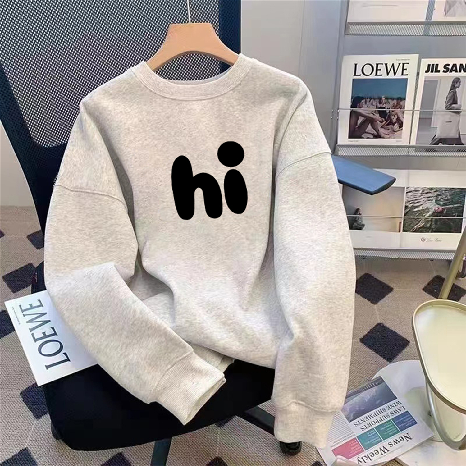 美式重磅卫衣男士秋冬季新款