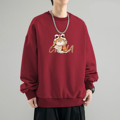 本命年宽松休闲纯棉卫衣男
