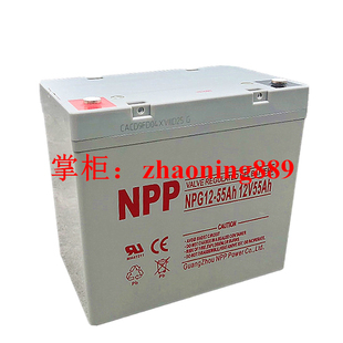 耐普NPP NPG12-55Ah 12V55Ah UPS EPS 直流屏系统 路灯胶体蓄电池