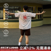 美式 冰丝速干短袖 运动T恤印花训练服跑步投篮服 日落篮球 LUSHISI