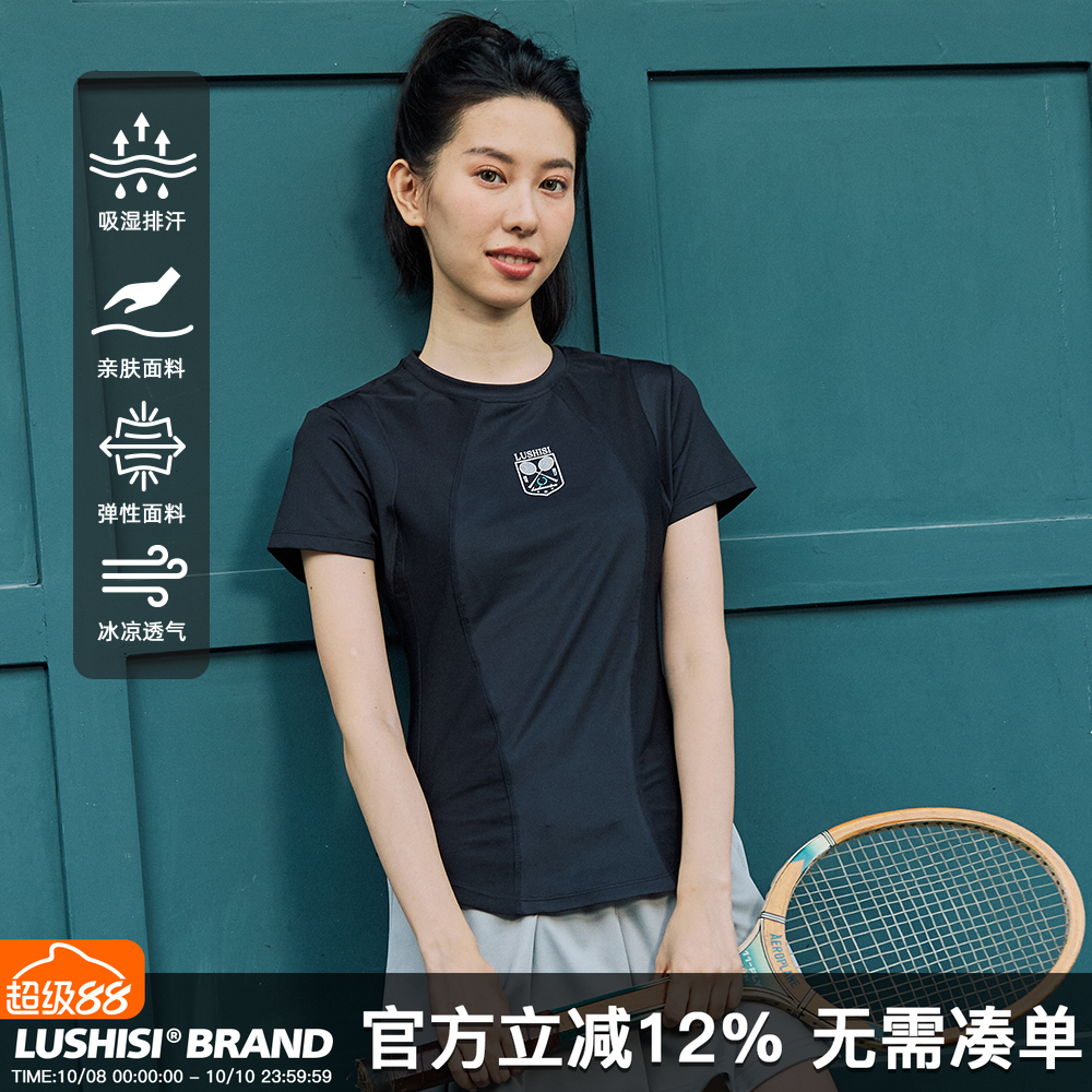 LUSHISI羽毛球主题短袖女
