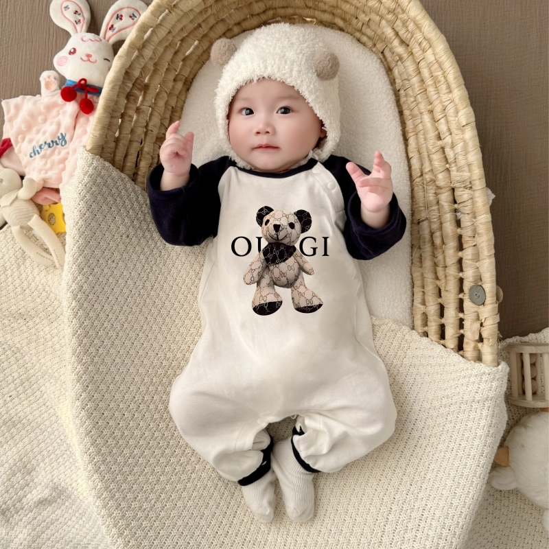 婴儿连体衣春秋款纯棉长袖外出服超萌可爱爬服秋季男宝宝衣服秋装