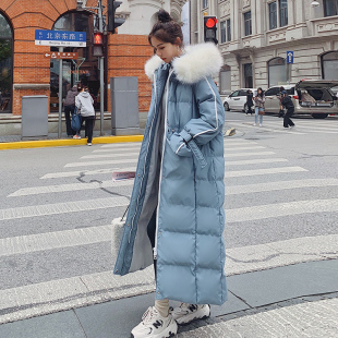 大毛领加厚保暖超长款过膝到脚踝棉服外套女2024冬新款超好看棉衣