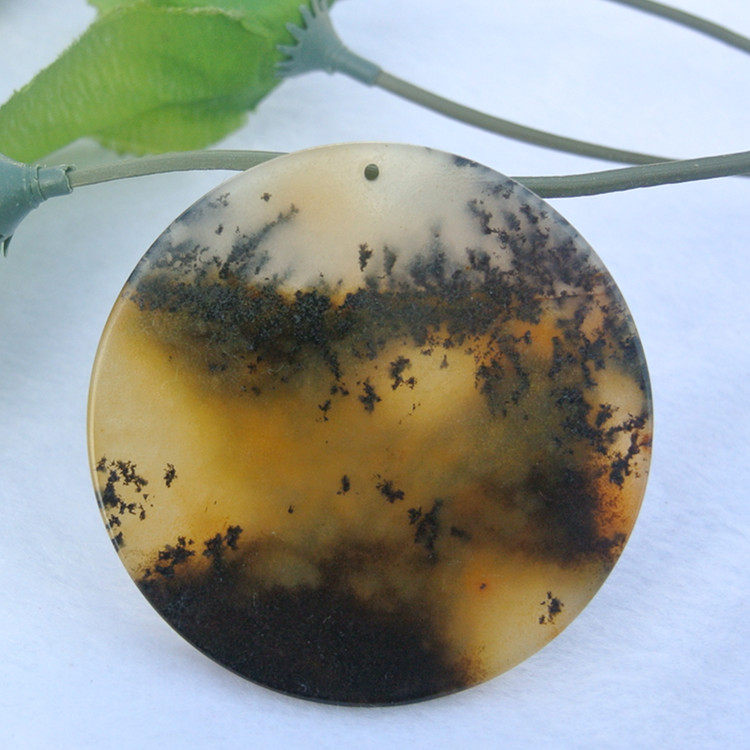 云南 黄龙玉天然水草花挂件吊坠玉坠玉石真品016