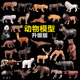 儿童礼物仿真野生动物园一玩具模型熊猫牛马野狗穿山甲驴猫鹿羊