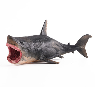 儿童仿真海洋动物玩具科教认知摆件礼物巨齿鲨鲸鲨虎鲨蓝鲨鲨鱼