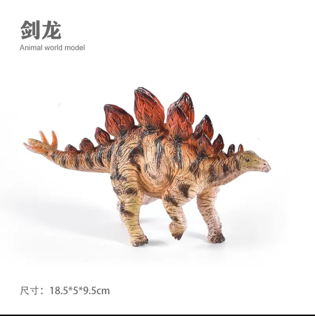 儿童仿真恐龙动物玩具模型科教认知摆件礼物剑龙刺龙脊背龙肯氏龙