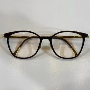 林德伯格K金眼镜框男纯手工高端牛角近视眼镜架女可配镜片1851